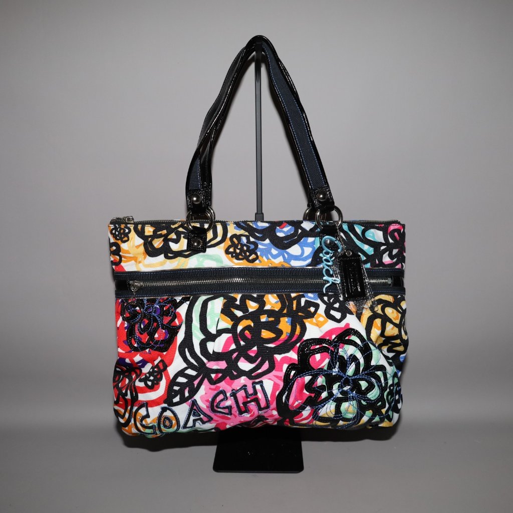 Coach 2010 Large Poppy Graffiti Tote Bag